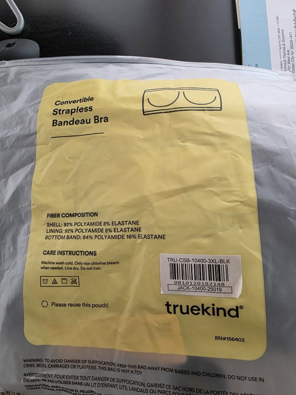 Truekind Covertible Strapless Bandeau Bra - Picture 3 of 3